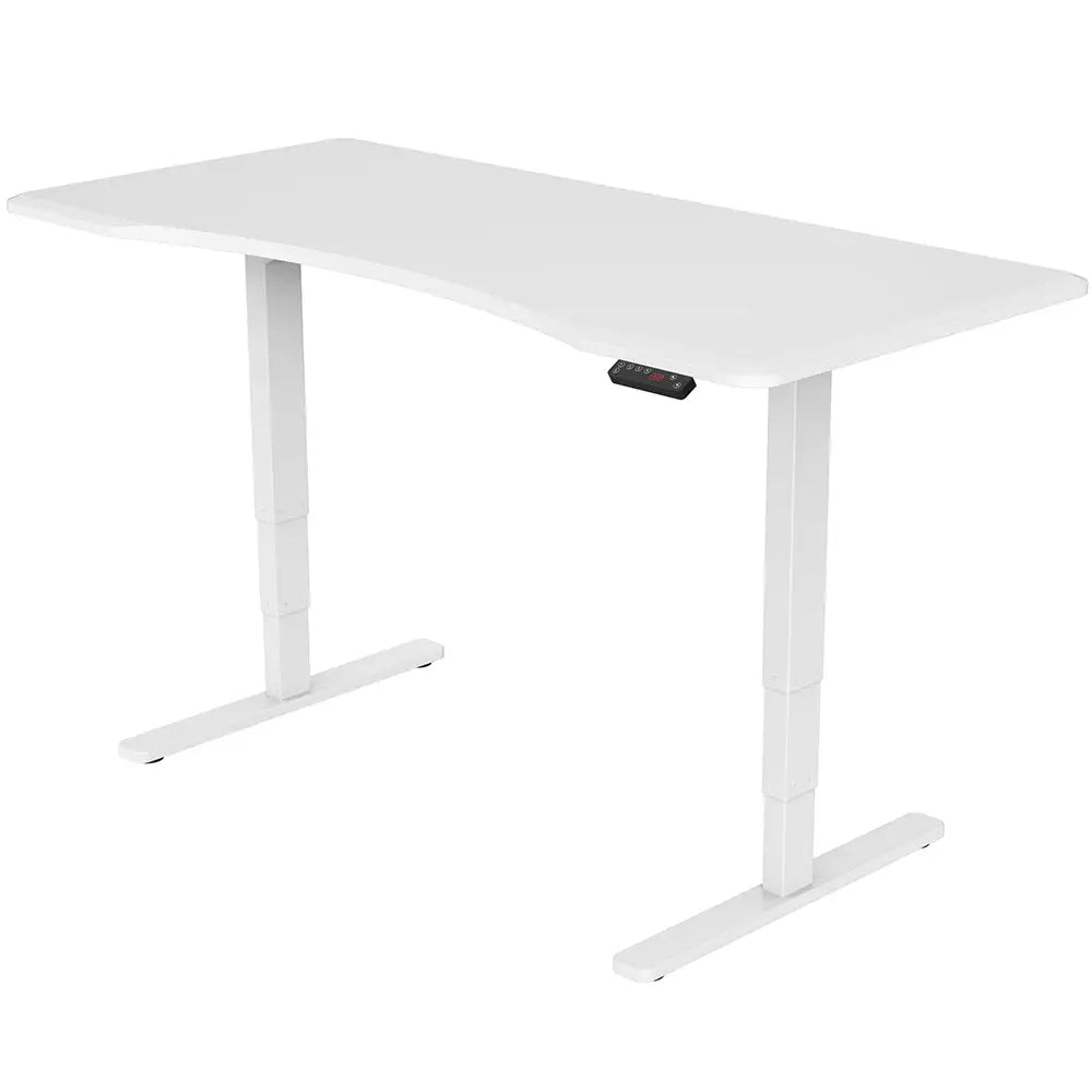Fortia Sit To Stand Up Standing Desk 150x70cm 62-128cm Electric Height Adjustable Dual Motor 120kg Load Arched