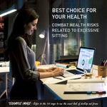 Fortia Sit To Stand Up Standing Desk 150x70cm 62-128cm Electric Height Adjustable Dual Motor 120kg Load Black/Silver