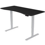 Fortia Sit To Stand Up Standing Desk 150x70cm 62-128cm Electric Height Adjustable Dual Motor 120kg Load Arched