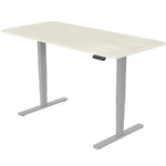 Fortia Sit To Stand Up Standing Desk 150x70cm 62-128cm Electric Height Adjustable Dual Motor 120kg Load White Oak