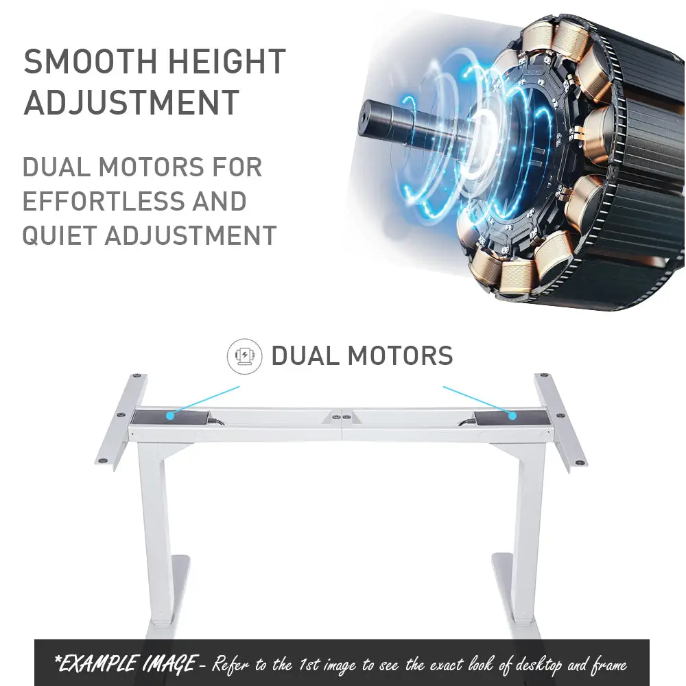 Fortia Sit To Stand Up Standing Desk 160x75cm 62-128cm Electric Height Adjustable Dual Motor 120kg Load Arched