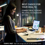 Fortia Sit To Stand Up Standing Desk 160x75cm 62-128cm Electric Height Adjustable Dual Motor 120kg Load White/Silver