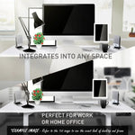 Fortia Sit To Stand Up Standing Desk 160x75cm 62-128cm Electric Height Adjustable Dual Motor 120kg Load Arched