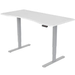 Fortia Sit To Stand Up Standing Desk 160x75cm 62-128cm Electric Height Adjustable Dual Motor 120kg Load Arched