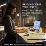 Fortia Sit To Stand Up Standing Desk 160x75cm 62-128cm Electric Height Adjustable Dual Motor 120kg Load Arched Walnut