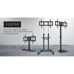 FORTIA TV Stand Mount 32-70 Inch Tall Modern Universal Floor Swivel Rack Black - Audio & Video > TV Accessories