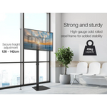 FORTIA TV Stand Mount 32-70 Inch Tall Modern Universal Floor Swivel Rack Black - Audio & Video > TV Accessories