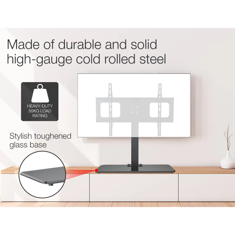 FORTIA TV Stand Mount 37-55 Inch Television Small Modern Universal Up to 55’’ - Audio & Video > TV Accessories
