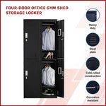 Four-Door Office Gym Shed Storage Locker - Furniture > Office