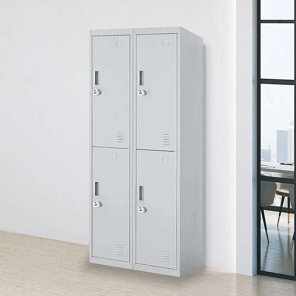 Four-Door Office Gym Shed Storage Locker - Furniture > Office