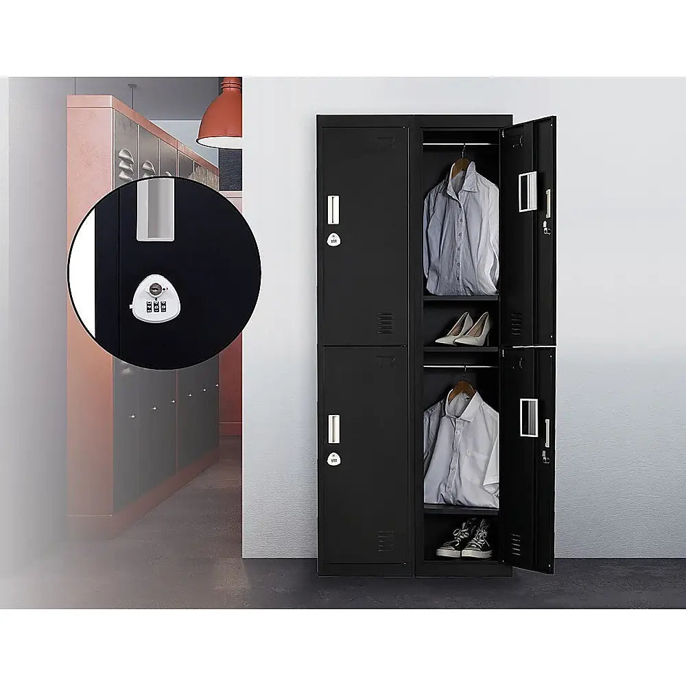 Four-Door Office Gym Shed Storage Locker - Furniture > Office