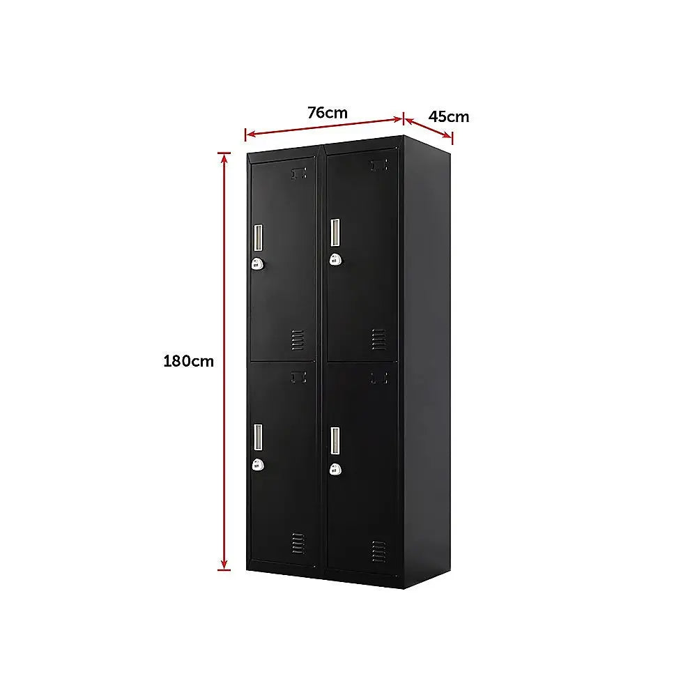 Four-Door Office Gym Shed Storage Locker - Furniture > Office