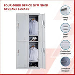 Four-Door Office Gym Shed Storage Locker - Furniture > Office