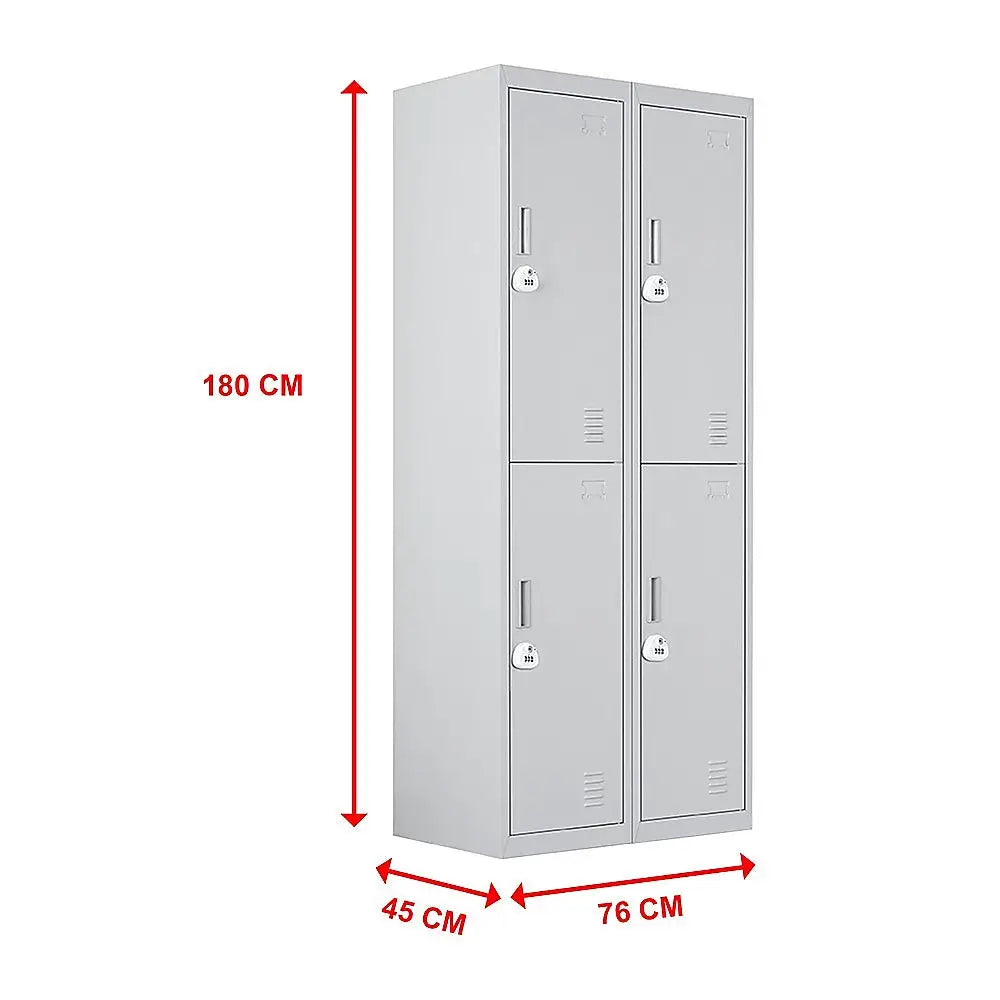 Four-Door Office Gym Shed Storage Locker - Furniture > Office
