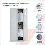 Four-Door Office Gym Shed Storage Locker - Furniture > Office