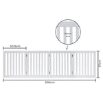 Four Panel Freestanding Dog Gate White - Pet Care > Dog Supplies > Dog Playpens & Gates
