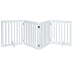 Four Panel Freestanding Dog Gate White - Pet Care > Dog Supplies > Dog Playpens & Gates