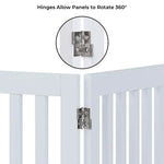 Four Panel Freestanding Dog Gate White - Pet Care > Dog Supplies > Dog Playpens & Gates