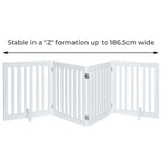 Four Panel Freestanding Dog Gate White - Pet Care > Dog Supplies > Dog Playpens & Gates