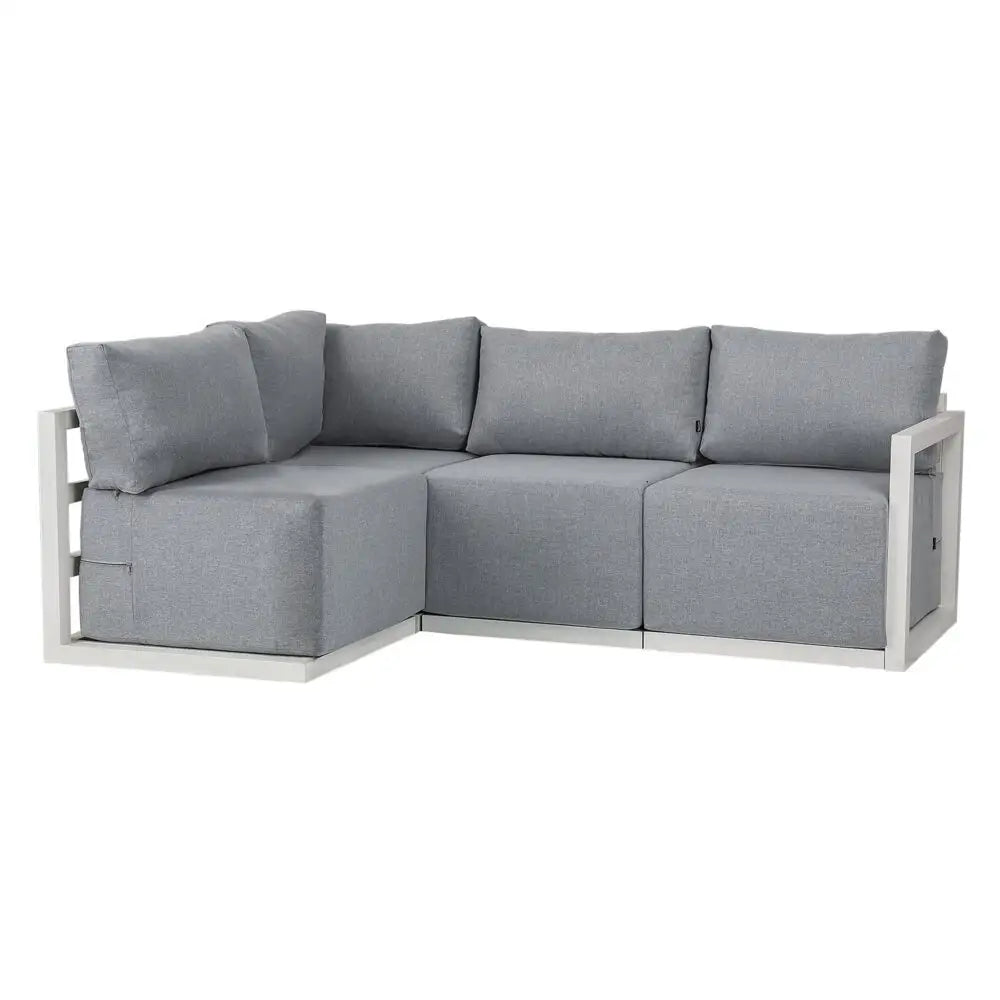 Four-Seat Alfresco Harmony Set – White - Furniture > Outdoor