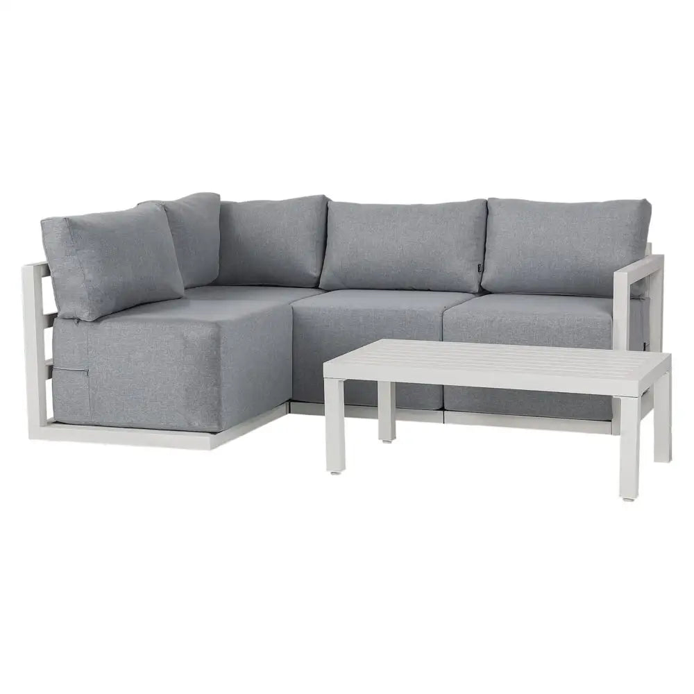 Four-Seat Alfresco Harmony Set – White - Furniture > Outdoor