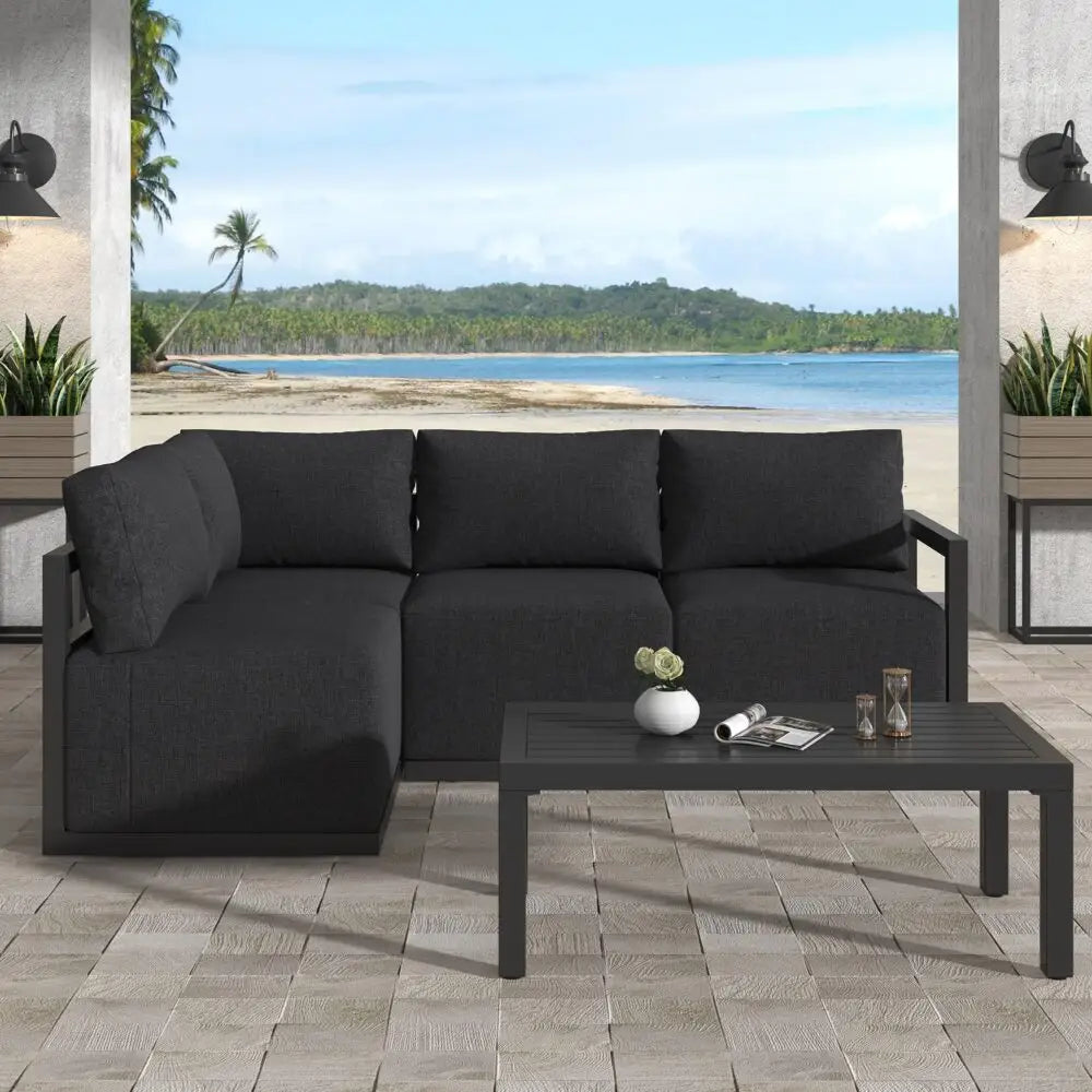 Four-Seat Alfresco Harmony Set – White - Furniture > Outdoor