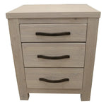 Foxglove Bedside Tables 3 Drawers Storage Cabinet Shelf Side End Table - White - Furniture > Living Room > Bookcases &