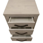 Foxglove Bedside Tables 3 Drawers Storage Cabinet Shelf Side End Table - White - Furniture > Living Room > Bookcases &