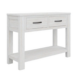 Foxglove Console Hallway Entry Table 110cm Solid Mt Ash Timber Wood - White - Furniture > Outdoor > Outdoor Chairs