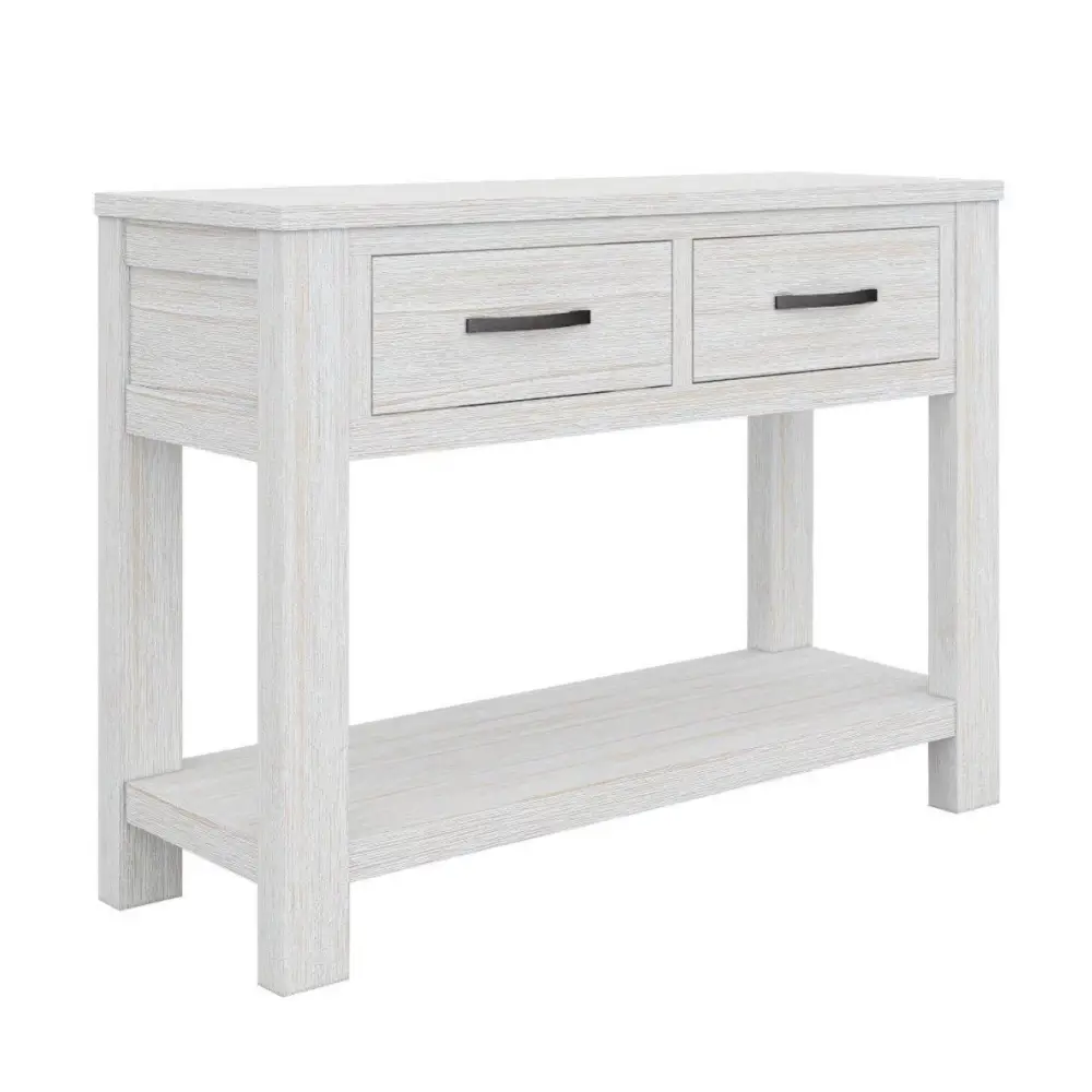 Foxglove Console Hallway Entry Table 110cm Solid Mt Ash Timber Wood - White - Furniture > Outdoor > Outdoor Chairs
