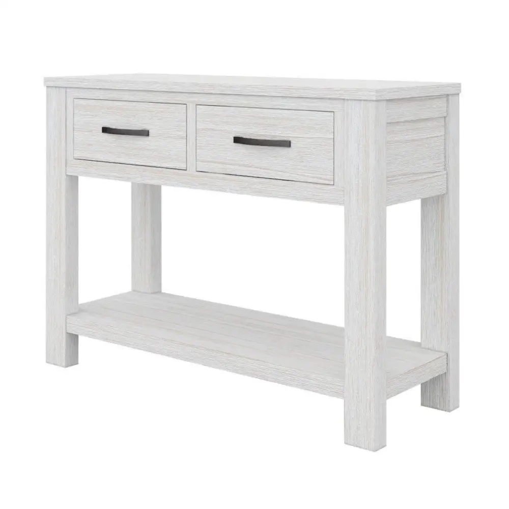Foxglove Console Hallway Entry Table 110cm Solid Mt Ash Timber Wood - White - Furniture > Outdoor > Outdoor Chairs