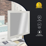 Foxglove Dresser Mirror Vanity Dressing Table Mountain Ash Wood Frame - White - Furniture > Bedroom > Dressing Vanity &