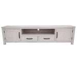 Foxglove ETU Entertainment TV Unit 216cm 2 Drawer 2 Door Mt Ash Wood - White - Furniture > Living Room