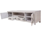 Foxglove ETU Entertainment TV Unit 216cm 2 Drawer 2 Door Mt Ash Wood - White - Furniture > Living Room