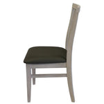 Foxglove PU Seat Dining Chair Set of 2 Solid Ash Wood Dining Furniture - White - Furniture > Dining