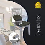 Foxglove PU Seat Dining Chair Set of 2 Solid Ash Wood Dining Furniture - White - Furniture > Dining