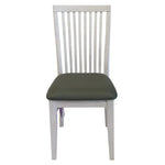Foxglove PU Seat Dining Chair Set of 2 Solid Ash Wood Dining Furniture - White - Furniture > Dining