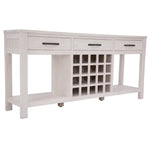 Foxglove Sideboard Buffet Wine Bar Bottle Wooden Storage Rack - White - Furniture > Living Room