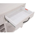 Foxglove Sideboard Buffet Wine Bar Bottle Wooden Storage Rack - White - Furniture > Living Room