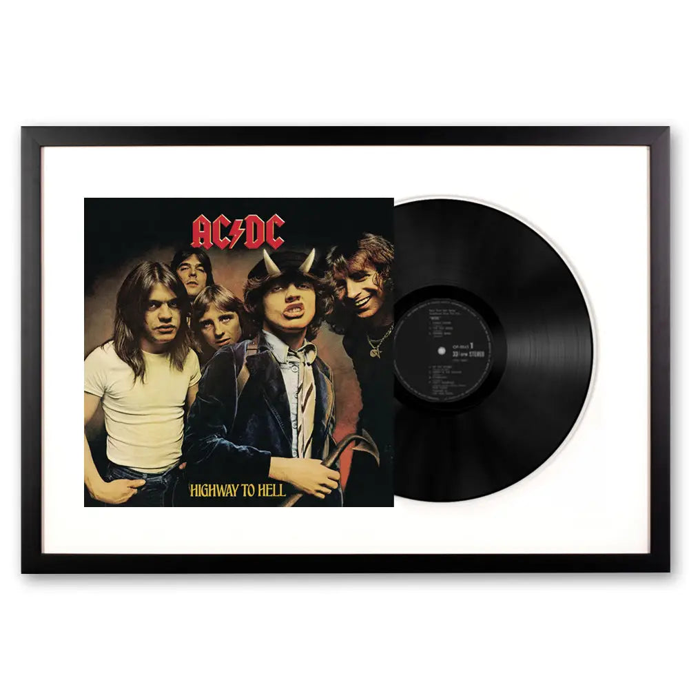 Framed AC/DC Highway to Hell Vinyl Album Art - Home & Garden > Wall Art