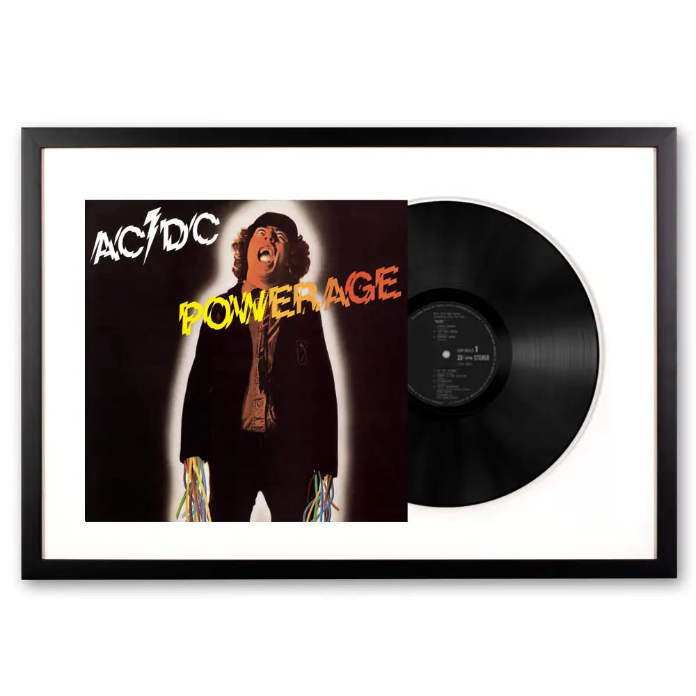 Framed AC/DC Powerage Vinyl Album Art - Home & Garden > Wall Art