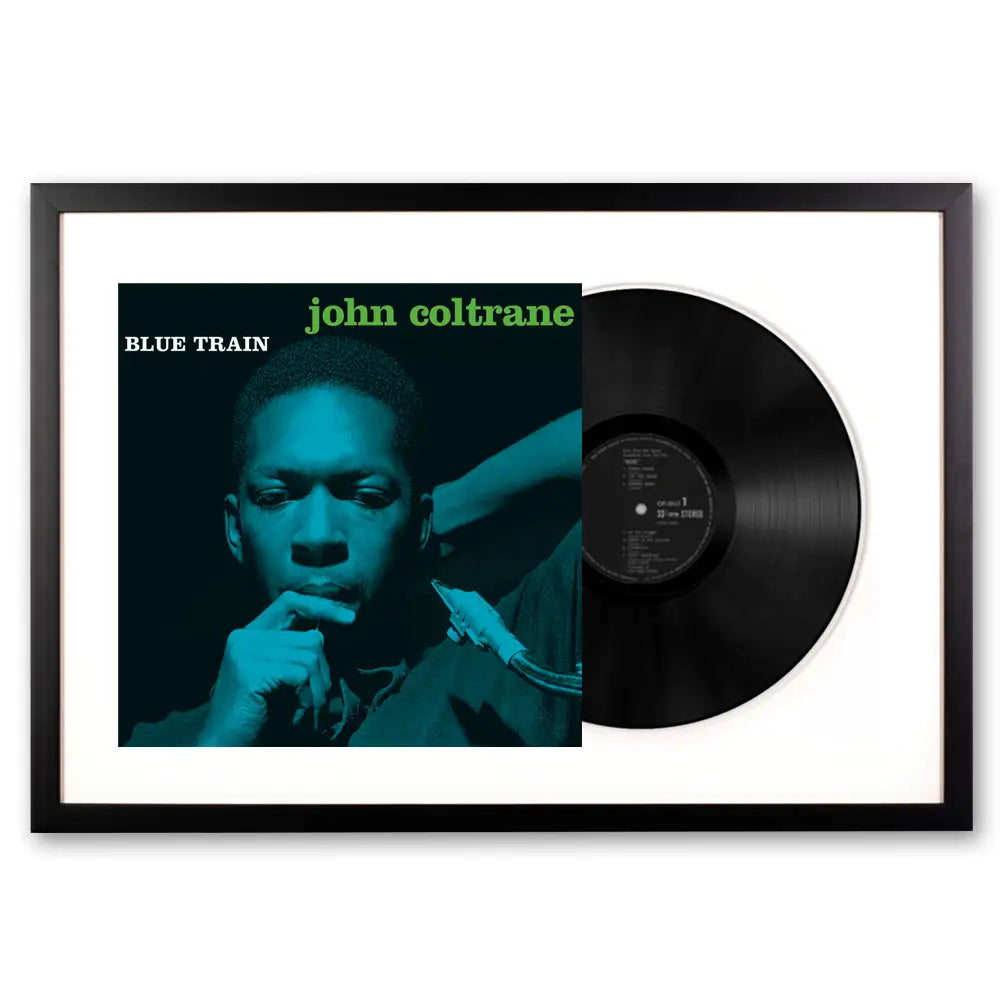 Framed John Coltrane Blue Train Vinyl Album Art - Home & Garden > Wall Art
