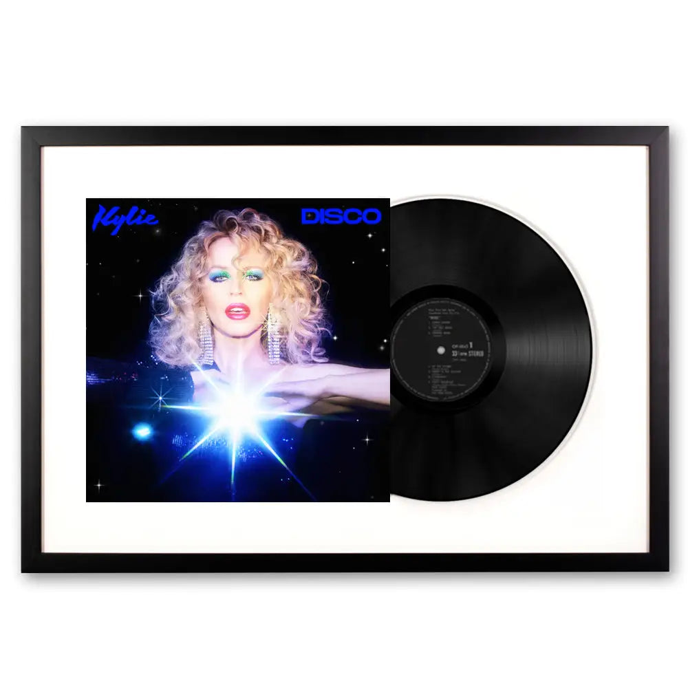Framed Kylie Disco - Black Vinyl Album Art - Home & Garden > Wall Art