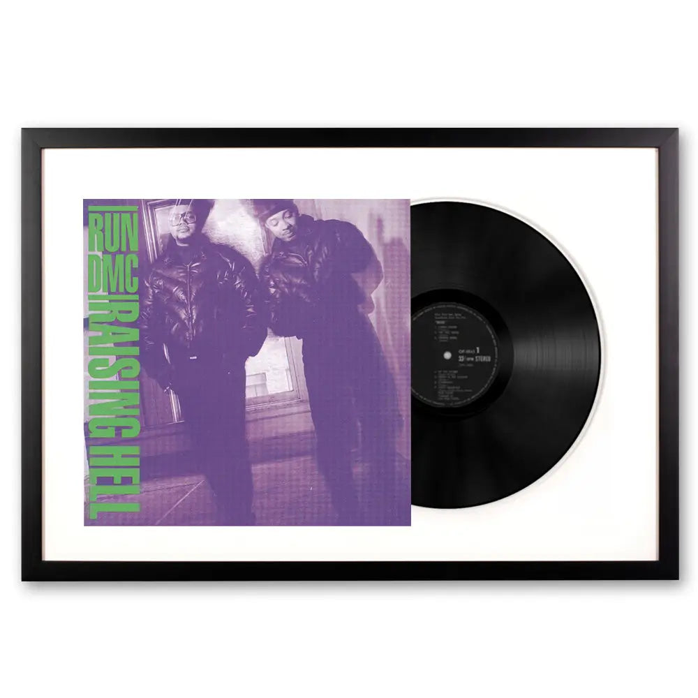 Framed Run DMC Raising Hell Vinyl Album Art - Home & Garden > Wall Art