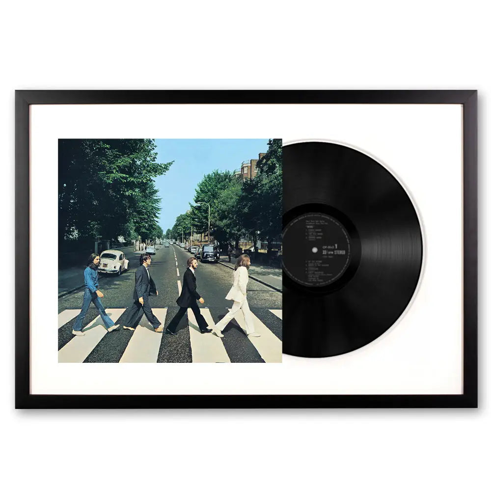 Framed The Beatles Abbey Road - Vinyl Album Art - Home & Garden > Wall Art