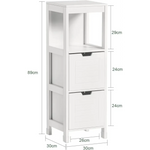 Freestanding Cabinet 2 Drawers Shelf Cupboard - Home & Garden > Storage > Clothing & Wardrobe Storage