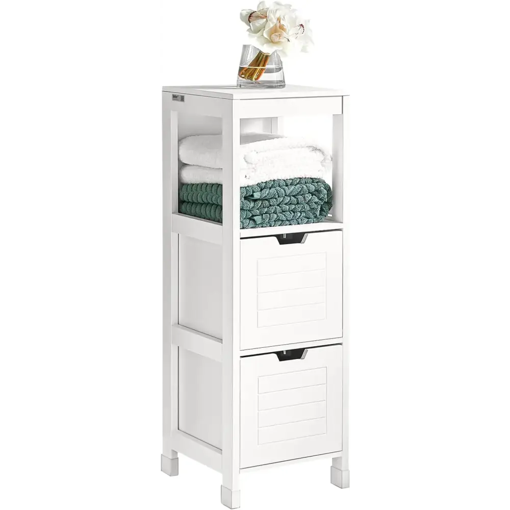 Freestanding Cabinet 2 Drawers Shelf Cupboard - Home & Garden > Storage > Clothing & Wardrobe Storage