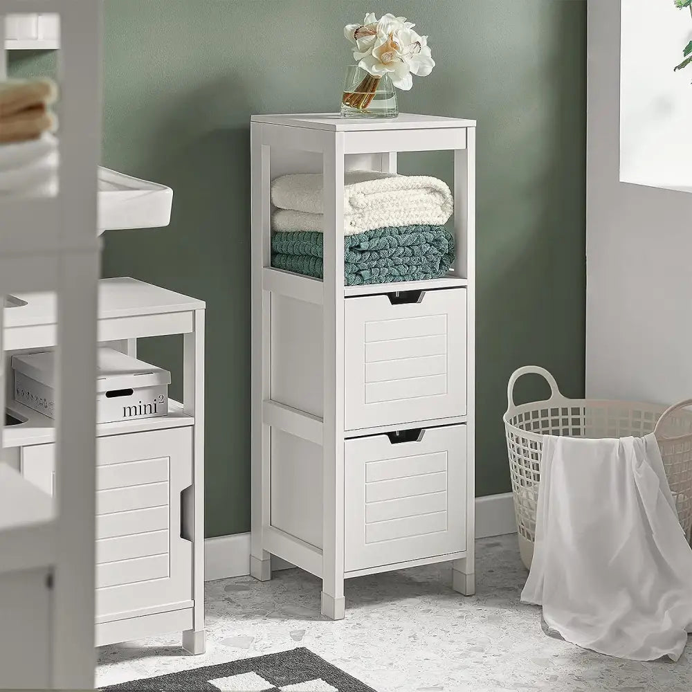 Freestanding Cabinet 2 Drawers Shelf Cupboard - Home & Garden > Storage > Clothing & Wardrobe Storage