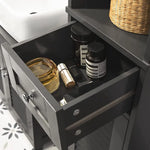 Freestanding Tall Bathroom Cabinet 170 x 32 x 30 cm (Black) - Furniture > Bedroom > Beds & Bed Frames