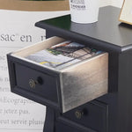 French Bedside Table Nightstand Grey Set of 2 - Furniture > Bedroom